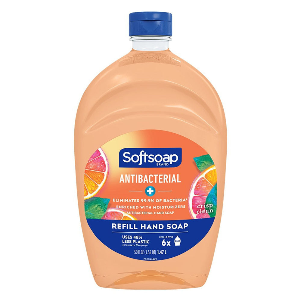Softsoap Antibacterial Liquid Hand Soap Refill, Crisp Clean, 50 Oz